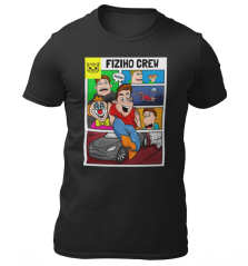 Tričko FIZIcrew KOMIKS - černá