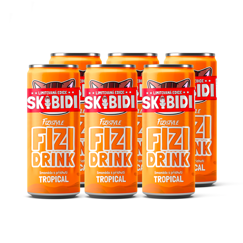 FIZI DRINK - Tropical 250ml 1 ks CZE (SKIBIDI EDICE)