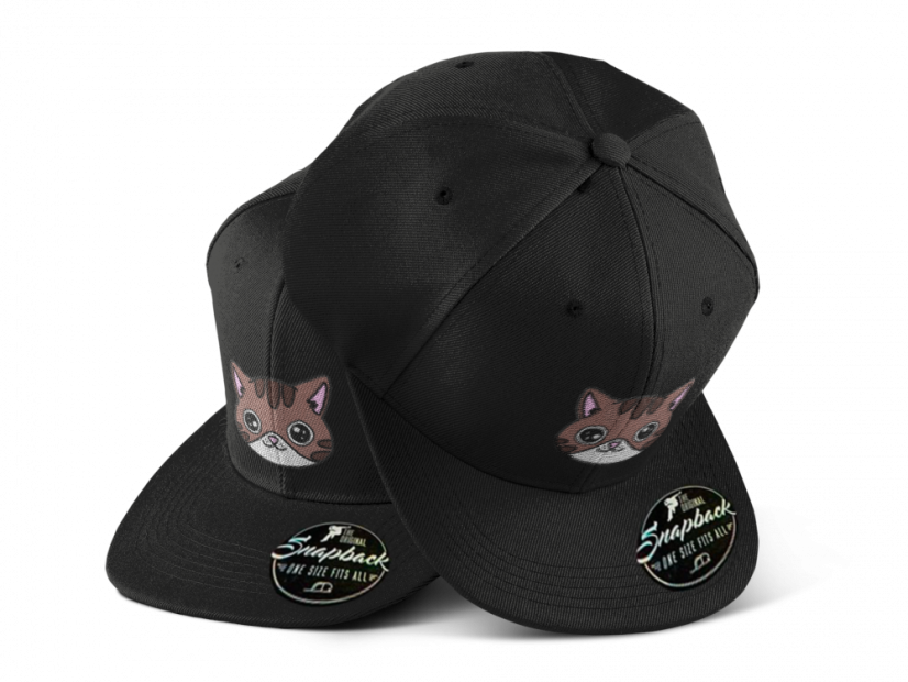Snapback kocourek Boris - černá