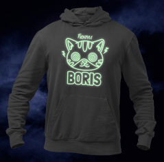 Mikina Svítící KOCOUREK BORIS - černá