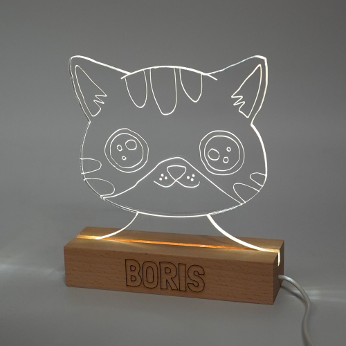 Svítící lampička - kocour Boris