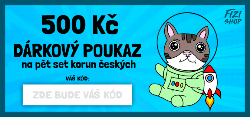 Elektronický dárkový poukaz FIZIshop.cz na nákup zboží v hodnotě 500 Kč