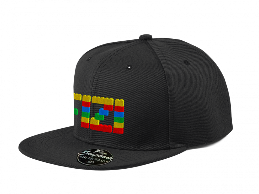 Snapback FIZI z kostek - černá