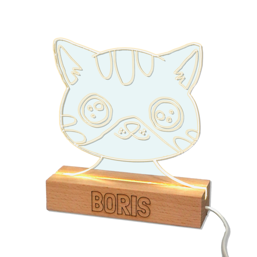 Svítící lampička - kocour Boris