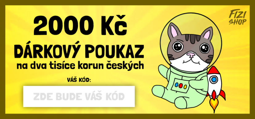 Elektronický dárkový poukaz FIZIshop.cz na nákup zboží v hodnotě 2000 Kč