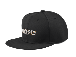 Snapback CHLUPATÝ BORIS s výšivkou - černý